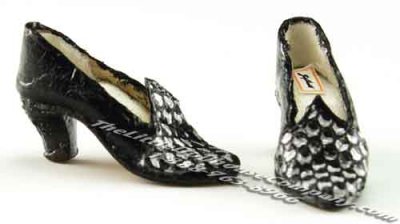 (image for) Miniature Leather Ladies Shoes by Judith Blondell for Dollhouses