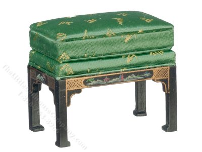 (image for) Miniature Chinese Chippendale Stool for Dollhouse