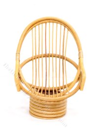 (image for) Miniature Natural Wicker Swivel Chair for Dollhouses