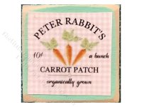 (image for) Miniature "Peter Rabbit's Carrot Patch" Sign for Dollhouses