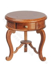 (image for) Miniature Walnut Chppendale Lamp Table for Dollhouses