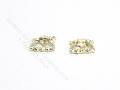 (image for) Miniature Brass Drawer Pulls for Dollhouses, 2/pkg.
