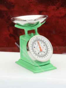 (image for) Miniature Green Market/Kitchen Scales For Dollhouses