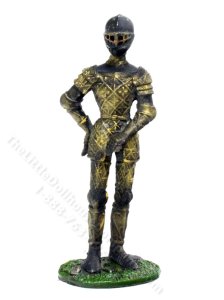 (image for) Vintage Miniature Gilded Knight for Dollhouses
