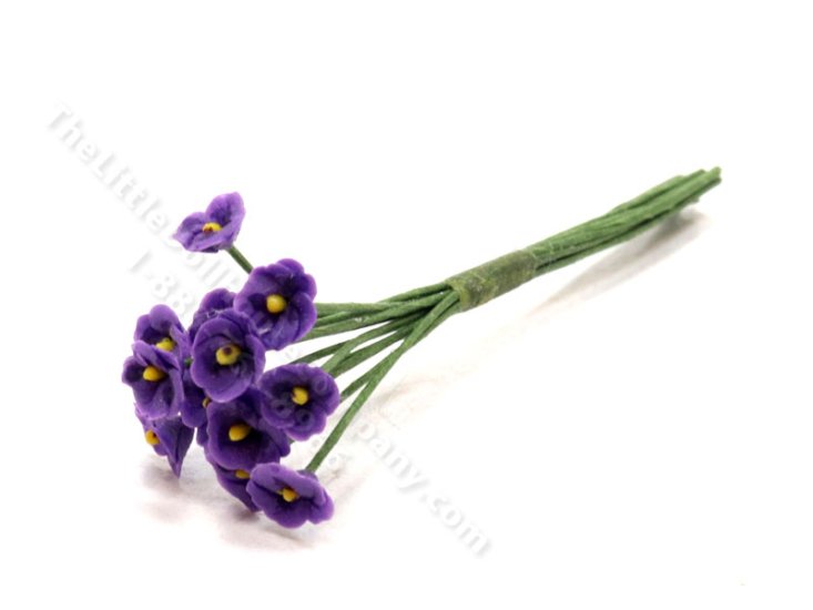 (image for) Miniature Bouquet of Violets for Dollhouses