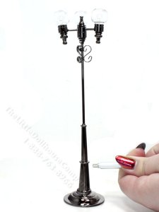 (image for) Miniature LED Street Lamp Post with Wand for Dollhouse