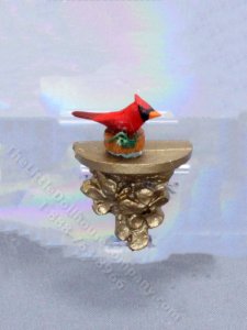 (image for) Miniature Cardinal Sconce for Dollhouses