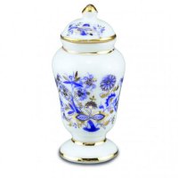 (image for) Miniature Blue Onion Vase With Lid For Dollhouses
