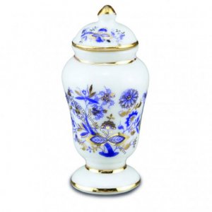(image for) Miniature Blue Onion Vase With Lid For Dollhouses