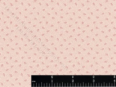 (image for) Pink Leaves on Dots Miniature Wallpaper for Dollhouses