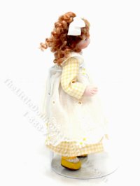 (image for) Porcelain Doll in Yellow Gingham Dress by Pat Melvin