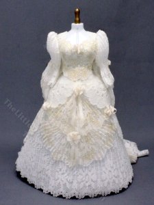 (image for) Vintage Miniature Lace Wedding Dress by Karen Benson