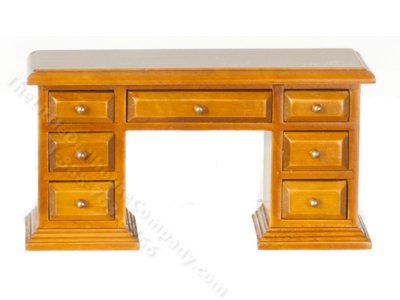 (image for) Miniature Walnut Desk for Dollhouses