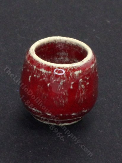 (image for) Miniature Red Ceramic Pot for Dollhouses