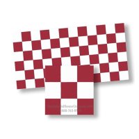 (image for) Dollhouse Scale Model Red and White Mosaic Floor Tiles