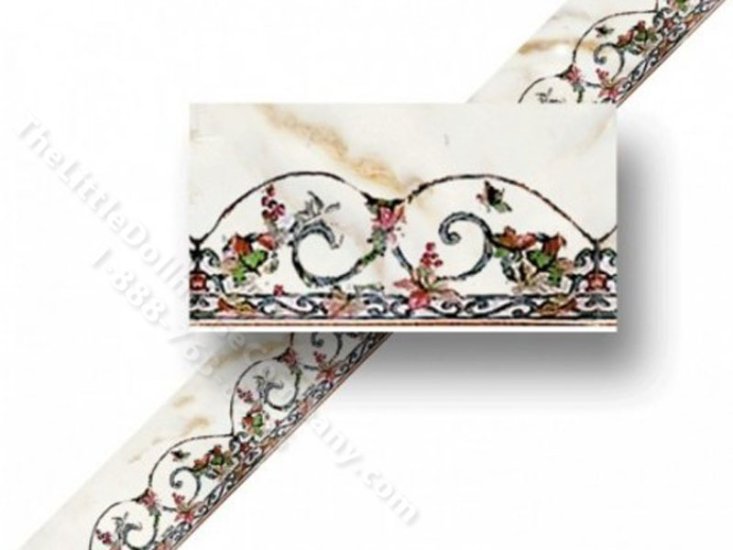 (image for) 1:24 Scale Dollhouse Faux Marble Wallpaper Border