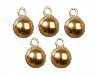 (image for) Miniature Gold Christmas Ornaments for Dollhouses (5pcs)
