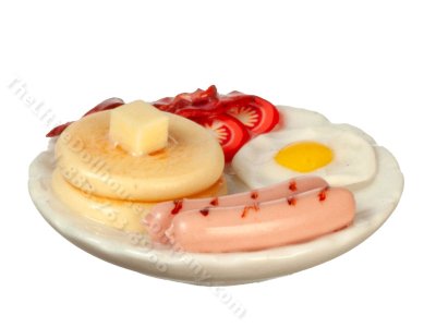(image for) Miniature Breakfast Platter for Dollhouses