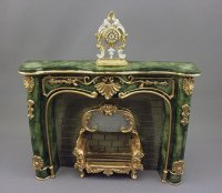 (image for) Faux Marble Dollhouse Fireplace