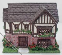 (image for) Assembled 144th Inch Scale Tudor Dollhouse