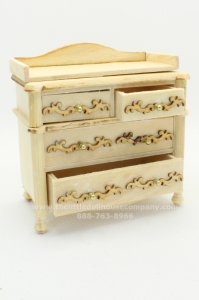(image for) Miniature Unfinished Change Table for your Dollhouse