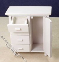 (image for) Miniature Three Piece White Nursery Set for Dollhouses