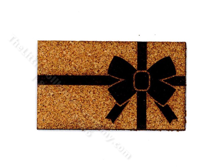 (image for) Miniature Wrapped Present Door Mat for Dollhouses
