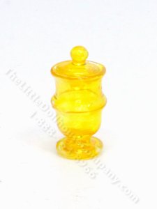 (image for) Miniature Yellow Apothecary Jar for Dollhouses