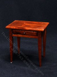 (image for) Miniature Walnut Side Table for Dollhouses