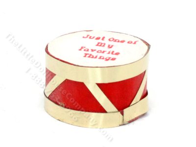 (image for) Handmade Miniature "Favorite Things" Drum for Dollhouses