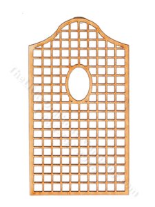 (image for) Miniature Unfinished Trellis with Oval Cutout for Dollhouses