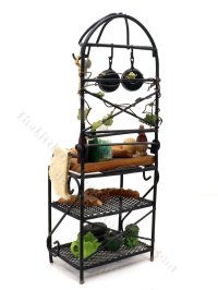 (image for) Miniature Baker's Rack for Dollhouses