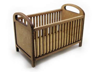 (image for) Miniature Crib Kit for Dollhouses