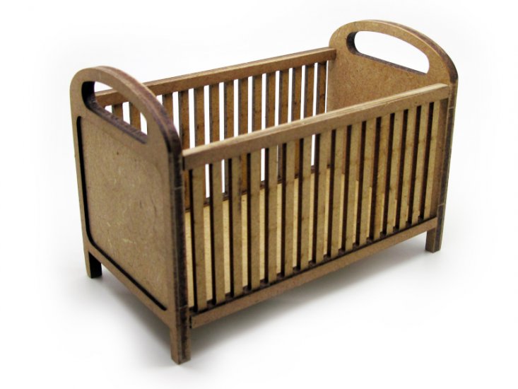 (image for) Miniature Crib Kit for Dollhouses