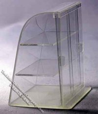 (image for) Dollhouse Miniature Curved Top Clear Display Cabinet