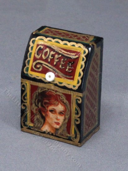 (image for) Dollhouse Scale Model Coffee Caddy for Dollhouses