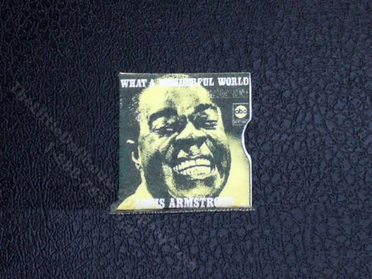 (image for) Miniature Louis Armstrong Vinyl Record Sleeve for Dollhouses