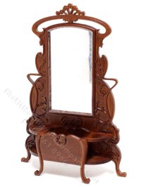 (image for) Miniature Art Nouveau Hall Stand for Dollhouses