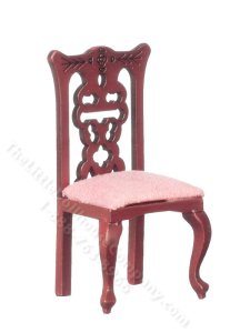 (image for) Miniature Mahogany Sidechair for Dollhouses