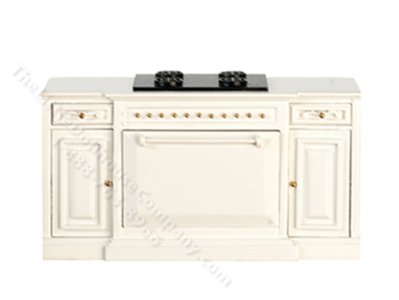 (image for) Dollhouse White Kitchen Stove for Dollhouses