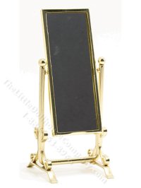 (image for) Miniature Gold Standing Mirror for Dollhouses