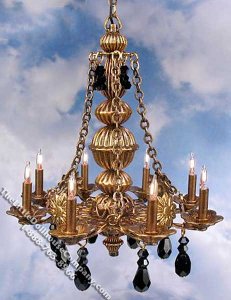 (image for) Miniature Short Bronze Metropolitan Chandelier