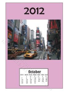 (image for) Miniature 2012 New York Calendar for Dollhouses
