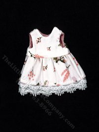 (image for) Reversible Miniature Pink and White Doll's Dress