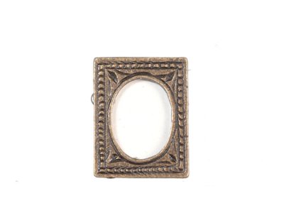 (image for) Miniature Small Rectangular Table Picture Frame with Oval Portal
