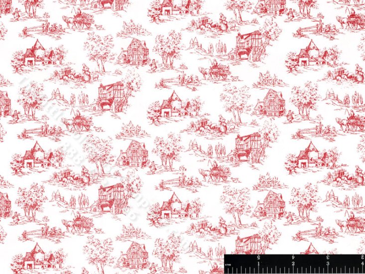 (image for) Miniature Toile de Jouy Pattern Wallpaper for Dollhouses