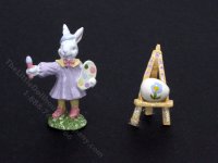 (image for) Dollhouse Miniature Bunny Artist and Easel