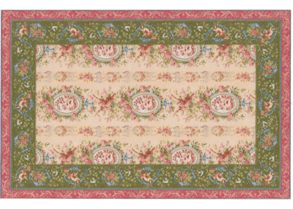 (image for) Miniature Medium Scale Sized Aubusson Rug With Cherubs