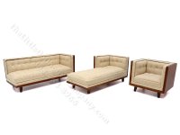 (image for) Miniature Mid Century Sectional for Dollhouses - Beige