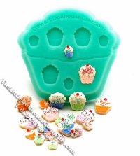 (image for) Mold for Making Miniature Cupcakes for Dollhouses